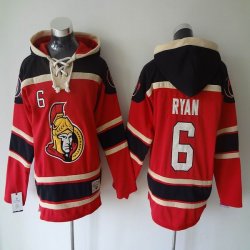 Ottawa Senators #6 Bobby Ryan red black ice hockey Jersey