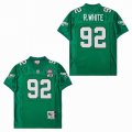 Philadelphia Eagles R.White 92# green throwback NFL jerseys-SG