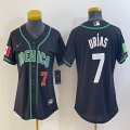 Women 2023 World Cup Mexico #7 Julio Urias black majestic baseball jerseys 01