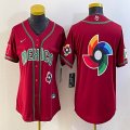 Women 2023 World Cup Mexico blank red majestic baseball jerseys 10