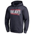 Men's Columbus Blue Jackets Fanatics Branded Navy Iconic Collection On Side Stripe Pullover Hoodie