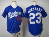 Los Angeles Dodgers #23 Adrian Gonzalez blue kid mlb jerseys