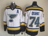 reebok St Louis Blues 74# T.J Oshie white nhl hockey Jersey