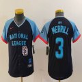 Youth National League #3 Jackson Merrill Nike Navy 2024 MLB All-Star Game Limited Jersey 02