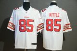 49ers #85 George Kittle nike white Color Rush Limited Jersey with Sleeve label