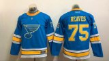 St.Louis Blues #75 Reaves blue youth NHL hockey Jerseys