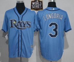 Tampa Bay Rays Evan Longoria 3# blue mlb baseball jerseys 2020 World Series