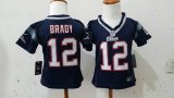 Nike New England Patriots 12 Tom Brady blue nfl Children jerseys