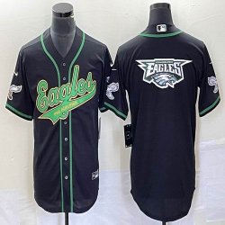 Nike Philadelphia Eagles blank black baseball jerseys Joint name-BD 07