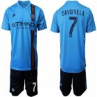 2019-2020 New York City club #7 DAVID VILLA blue soccer jerseys home