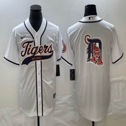 Nike Detroit Tigers blank white Majestic baseball jerseys Joint name-BD 02