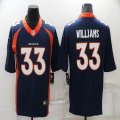 Nike Broncos #33 Javonte Williams blue Color Rush Limited Jersey