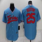 Nike Minnesota Twins #25 Byron Buxton skyblue majestic baseball jerseys