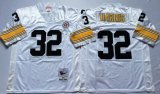 Pittsburgh Steelers Franco Harris 32# white throwback nfl Jersey