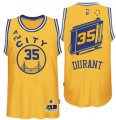 Golden State Warriors #35 Kevin Durant The City yellow nba basketabll Jersey