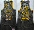 Los Angeles Lakers #23 LeBron James black Snake pattern style nike basketball jerseys -XD