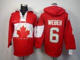 2014 NHL Canada team WEBER 6 red NHL Hooded Sweatshirt