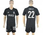 2016-2017 Oporto Club DANILO #22 black soccer jersey away