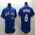 2016 6# Marcus Stroman blue Flexbase Authentic Collection Jersey