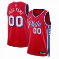 Customized Philadelphia 76ers red basketball jerseys