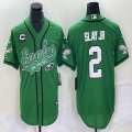 Nike Philadelphia Eagles #2 Darius Slay Jr. Green baseball jerseys Joint name C Patch-BD 01