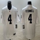 Las Vegas Raiders #4 Aidan O'Connell Nike white Color Rush Limited Jersey