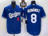 Nike Los Angeles Dodgers #8 Enrique Hernandez Blue majestic Baseball Jerseys