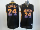 NBA Adidas Los Angeles Lakers #24 Kobe Bryant Black Jerseys