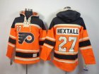 Philadelphia Flyers 27 Ron Hextall Orange White NHL Hooded Sweatshirt