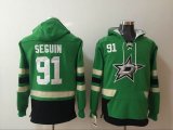 2017 Dallas Stars #91 Tyler Seguin green NHL hooded sweatshirt