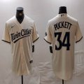 Nike Minnesota Twins #34 Kirby Puckett beige majestic baseball jersey-BD