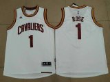 Cleveland Cavaliers #1 Derrick Rose white nba basketball jersey