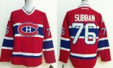 Reebok Montreal Canadiens #76 PK Subban Red hockey Jersey