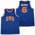 Ovo #6 drake blue college basketball jerseys-SG