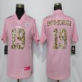 Women Nike Pittsburgh Steelers 19 Smith-schuster Pink Color Rush Limited Jersey