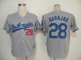 MLB Jerseys Los Angeles Dodgers 28 Barajas Grey