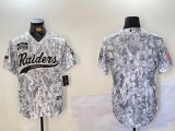 Las Vegas Raiders Nike Arctic Camo 2024 Salute to Service Limited Jersey Joint name-BD