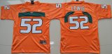 Youth Miami Hurricanes Ray Lewis 52 College Football Jersey - Orange