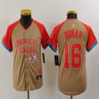 Youth American League #16 Jarren Duran Nike Cream 2024 MLB All-Star Game Limited Jersey