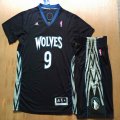 Minnesota Timberwolves 9# Ricky Rubio Black nba basketball suits