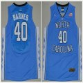 North Carolina Tar Heels Harrison Barnes 40 White blue College Basketball Jersey