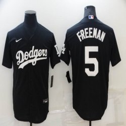 Los Angeles Dodgers #5 Freddie Freeman black majestic baseball Jerseys-BD 01