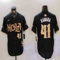 Nike Saints #41 Alvin Kamara black baseball jerseys Joint Name