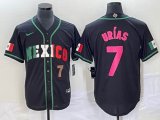 2023 World Cup Mexico #7 Julio Urias black majestic baseball jerseys 99