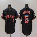 Nike Texas Rangers #5 Corey Seager black fashion majestic baseball jerseys -BD