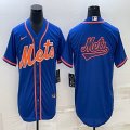 Nike New York Mets blank blue majestic mlb jerseys-BD 02