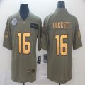 Seattle Seahawks Tyler Lockett #16 green gold Nike Camo 2019 Salute to Service Retired Limited Jersey