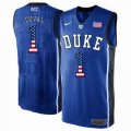 Custom Duke Blue Devils #1 Zion Williamson V Neck blue black USA flag College Basketball Jersey