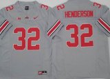 Ohio State Buckeyes #32 Treveyon Henderson gray NCAA college jerseys-PNS