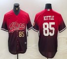 Nike San Francisco 49ers #85 George Kittle red baseball jerseys Joint name-BD -BD 01